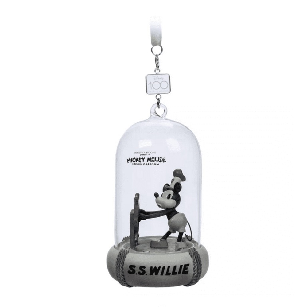 Disney 100 Steamboat Willie Light Up Sketchbook Christmas Ornament Collectible